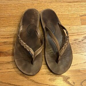 Women’s Flirty Braid Leather Rainbow Sandals, Size Medium (6.5-7.5)